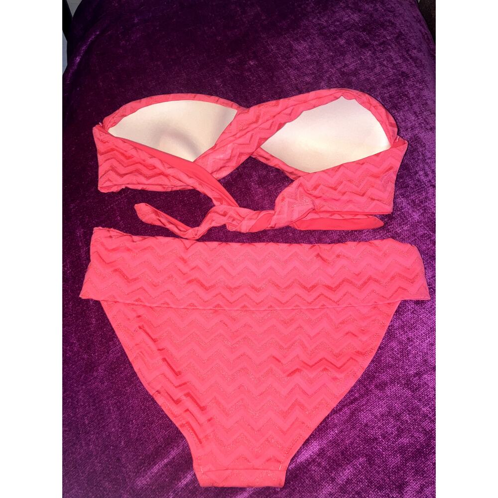 MELISSA ODABASH Two Pc Bikini Set CORAL WAVE Top 12 Bottom 10 REVOLVE BEACH - Picture 7 of 7